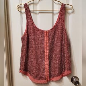 Renzo and Kai Beaded Silk Tank Top.sixe Medium